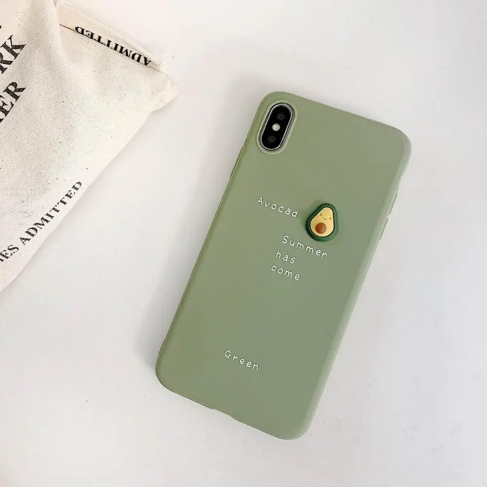 ТПУ мягкий чехол для телефона анти осенний защитный милый узор совместим с iPhone XS