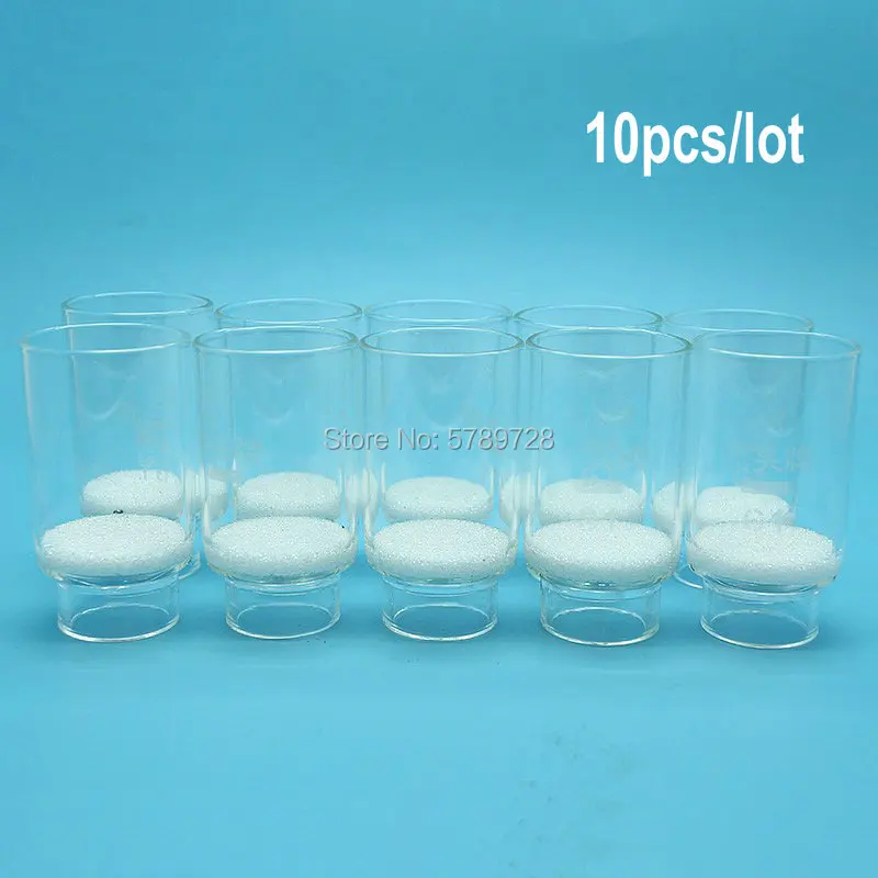

10pcs 30/40/50/60ml glass Sintered crucible,Glass sand core crucible filter with Pore size G1-G5,Chemical laboratory equipment