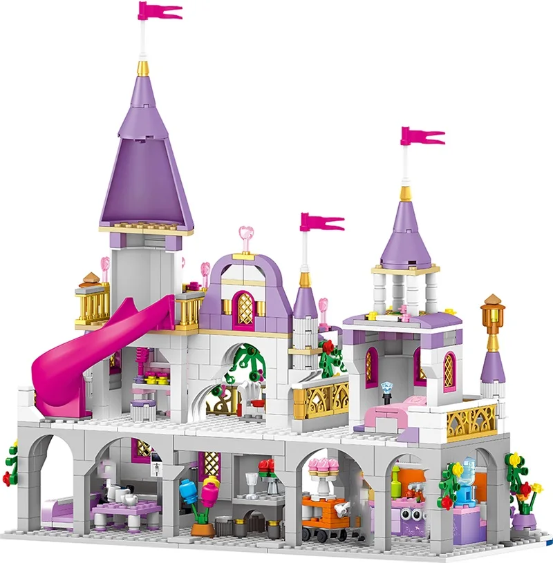 

Princess Series Enchanted Castle Palace Models Building Blocks Model Compatible By Girl Boy Toy For Pretty Girl Gift
