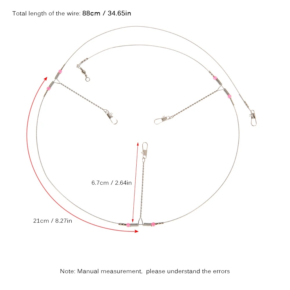 5 шт. рыболовный крючок Рыболовные снасти проволока лидер анти-обмотка Вертлюг из