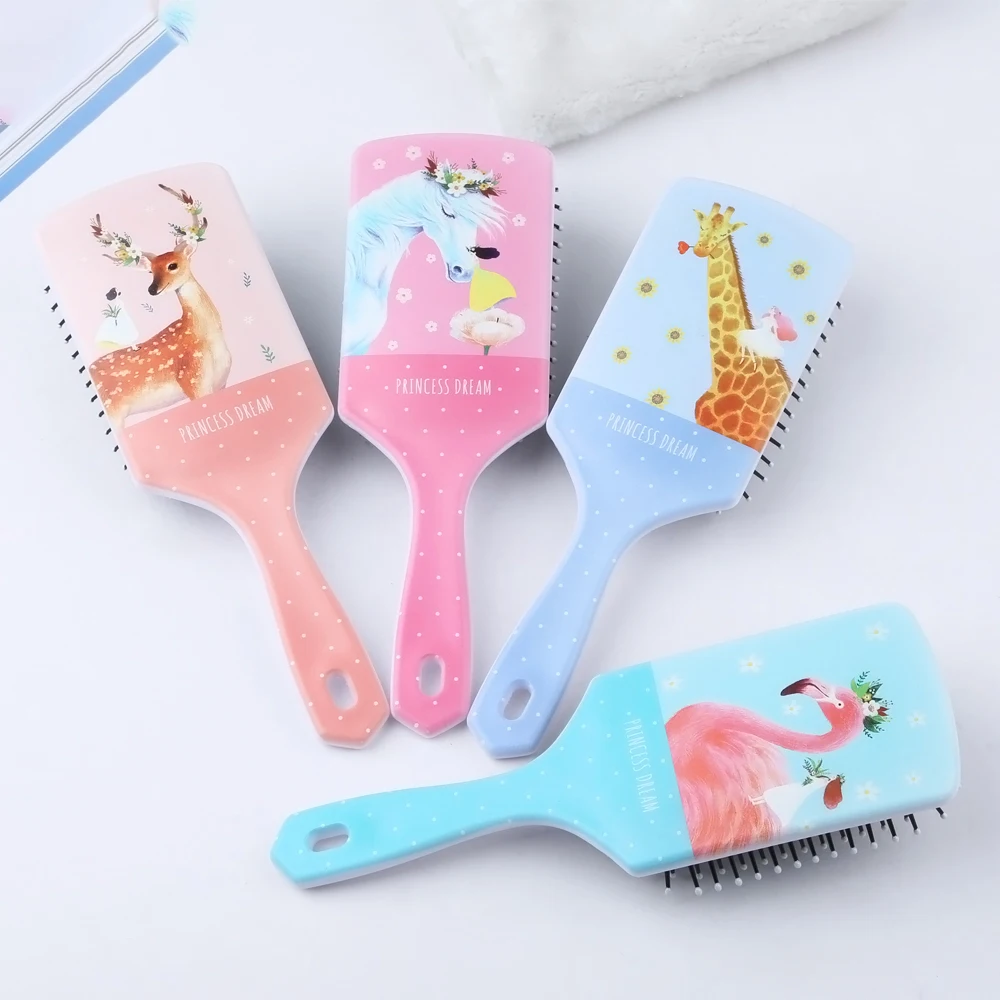 

Cartoon Scalp Airbag Hair Styling Tool,Soft Comb Teeth Hair Brush,Barber Accessories Print Hair Detangler Comb,Haircare Massage