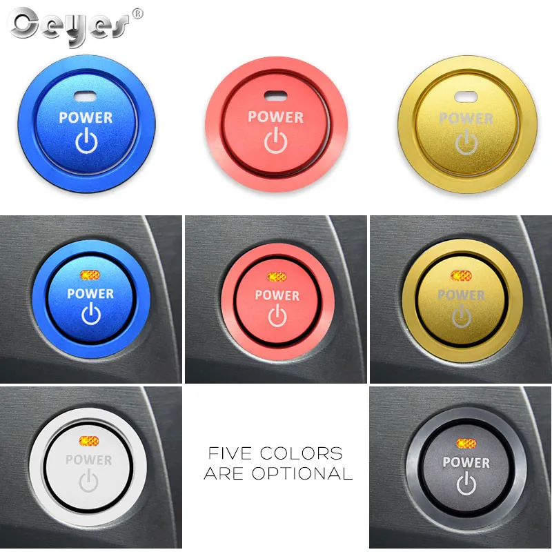 Аксессуары Ceyes для стайлинга автомобиля наклейка на двигатель кольцо запуска и