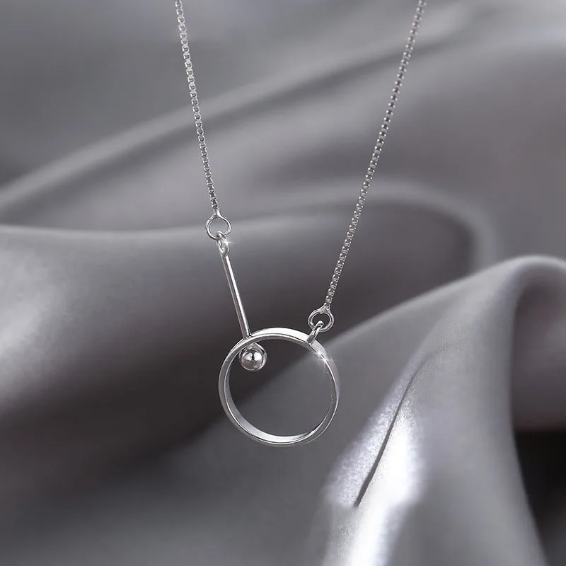 

Женское колье из серебра 925 пробы, с кольцом