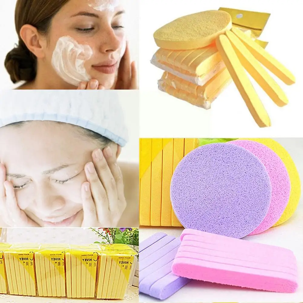 

Face Wash Compression Sponge Soft Deep Cleansing Exfoliating Tool Makeup Flutter Care Beauty Skin Facial Cosmetic D0M3