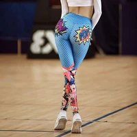 wow new women funny cartoon leggings high waist printing long pants female workout patchwork jeggings sports fitness legging