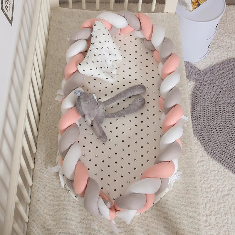 Детская кроватка гнездо QWZ разных цветов портативная детская складная люлька