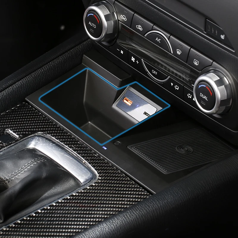 for mazda cx 5 2012 2020 custom car 10w qi wireless charging phone fast mobile charger car modification accessories free global shipping