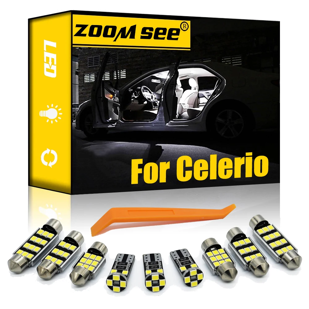

7Pcs For Suzuki Celerio 2014-2021 Car LED Interior Dome Map Roof Light Bulb Kit Canbus No Error