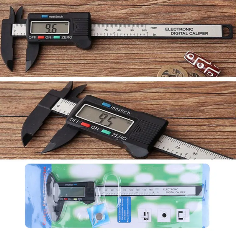 Digital Caliper 4 Inch Electronic Vernier 100mm Calliper Micrometer Ruler Measuring Tool 0.1mm | Инструменты