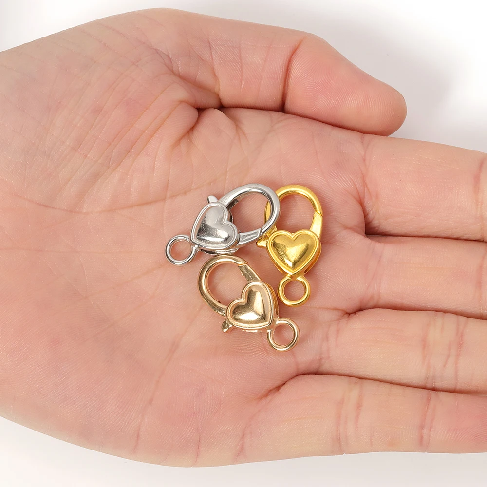 Застежки-карабины в форме сердца для браслетов и цепочек 10 шт./лот аксессуары