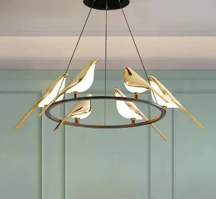 

Фойе Ресторан светодиодный Люстра золотые украшения дома светильники Nordic лампа дропшиппинг подвеска