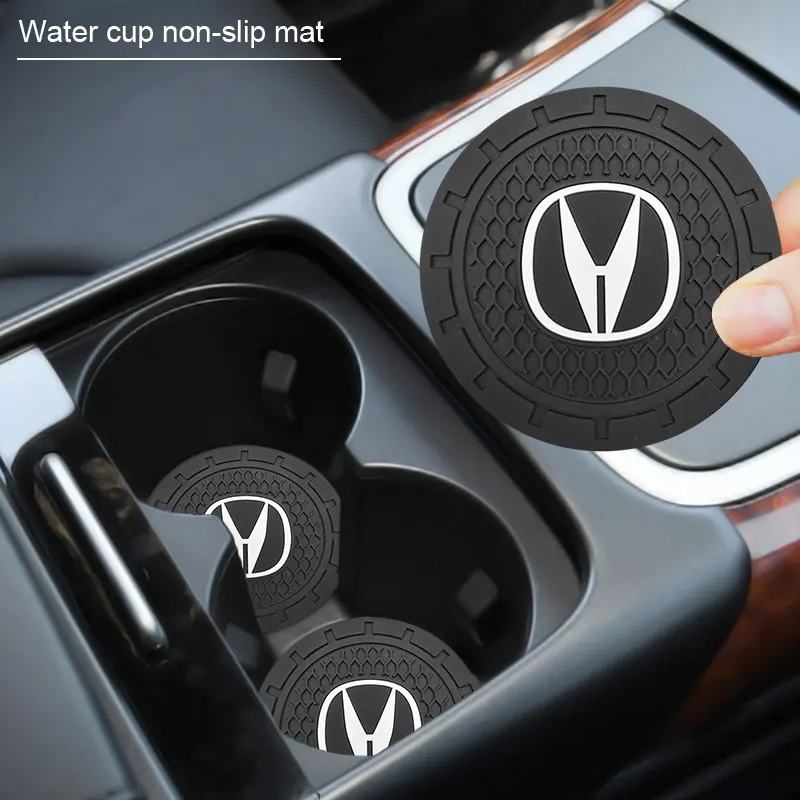 

1/2Pcs Car Cup Holder Coaster Non slip Pad Mat Silica Gel For Acura RL Integra ILX TL TLX MDX RDX CL CSX RSX ZDX TSX NSX TLX-L