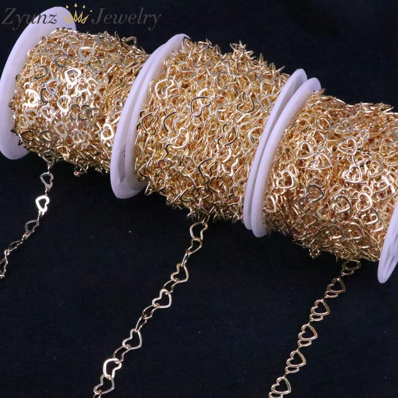 Цепочка для бижутерии сделай сам полая цепочка золотого цвета поделок 10 метров