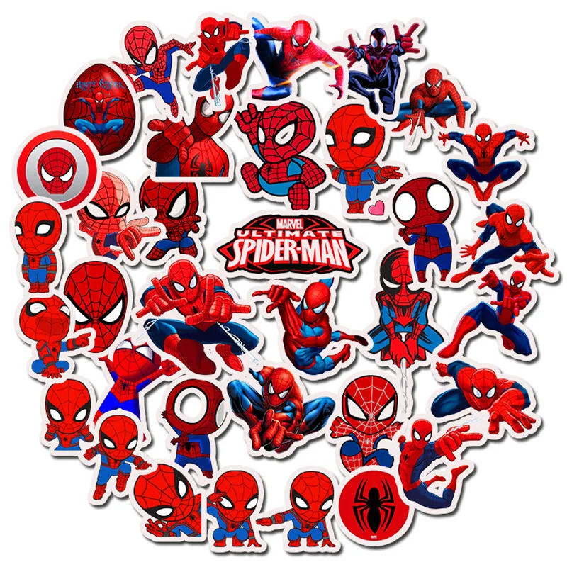 15/35 шт. &quotЧеловек паук&quot граффити наклейки с принтами персонажей из