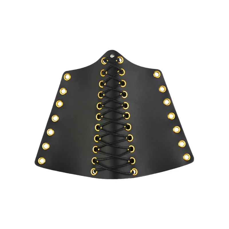 Мужские кожаные армированные перчатки с широкими манжетами в средневековом