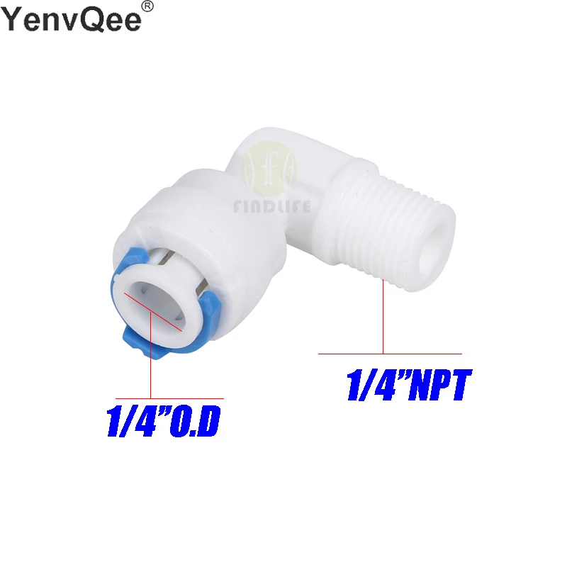 Фильтр для воды 5 шт. 1/4 &quotO.D трубка * 1/4" NPT BSP локоть быстроразъемный фильтр