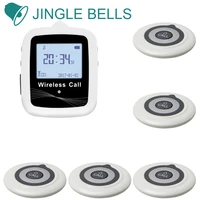 jingle bells wireless restaurant guest calling system 5 buttons 1 belt watch receiver pager for hospital bar cafe salon