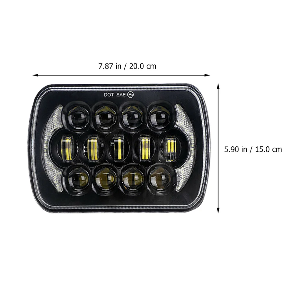 

1Pc LED Headlight Durable Headlamp Square Headlamp for Car Truck and SUV