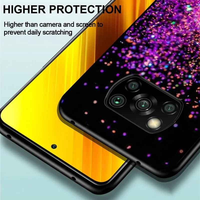 

Glitter Sand Stone for Xiaomi Poco M3 M2 X3 NFC X2 C3 F2 F1 CC9E CC9 Mi Mix 3 A3 A2 A1 Pro Lite Black Phone Case