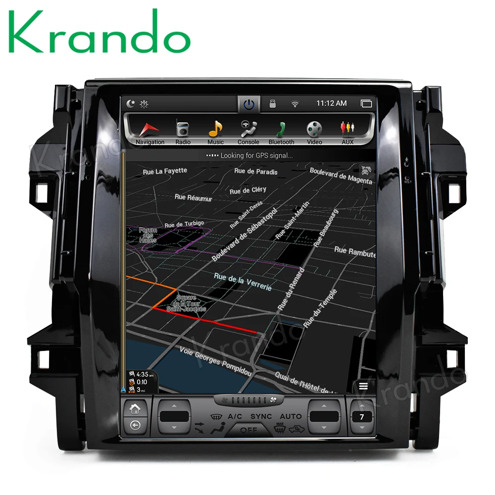 Krando Android 7,1 12," Tesla вертикальный сенсорный экран автомобильный dvd радио плеер для Toyota Fortuner+ навигационная система bluetooth