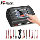 Зарядное устройство HTRC T240 Duo Lipo для аккумуляторов, зарядное устройство с сенсорным экраном переменного тока, 150 Вт, DC 240 Вт, Двухканальное ру зарядное устройство для аккумуляторов LiHV LiFe Lilon NiCd NiMH PB