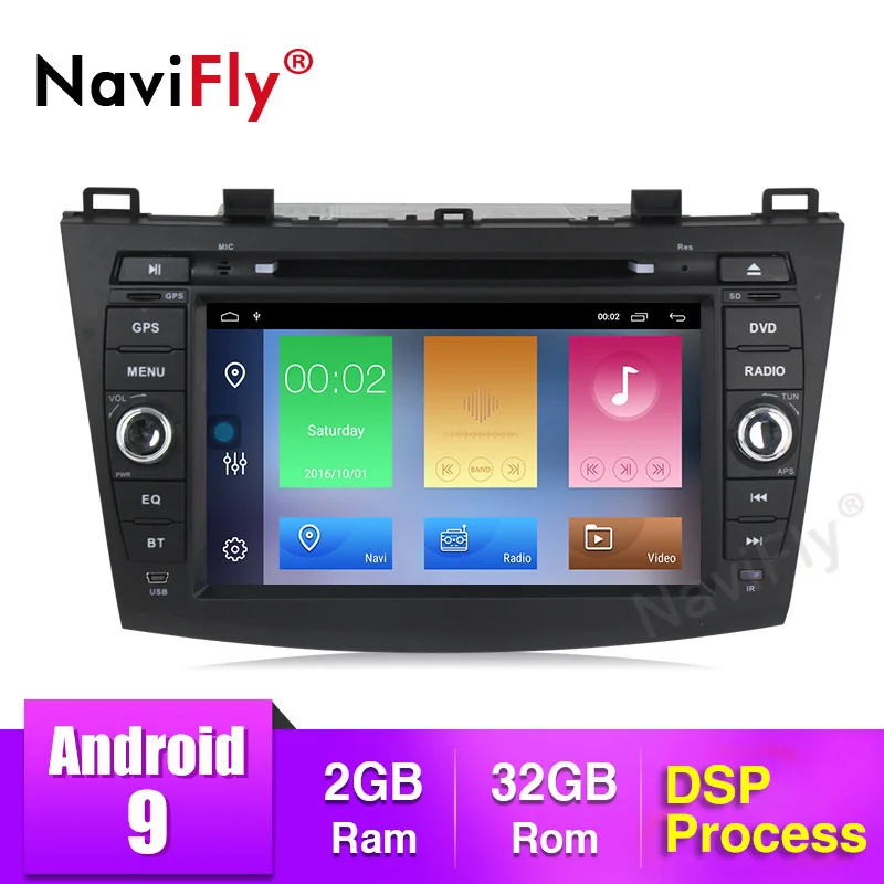 DSP Android 9 1 автомобильный dvd радио плеер мультимедиа для mazda 3 mazda3 2010 2011 2012 2013 рулевое