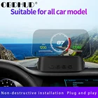 Новинка 2021, электроника C2, дисплей Hud, бортовой компьютер OBD + GPS, бортовой компьютер OBD2, GPS, спидометр, Предупреждение о превышении скорости, умные гаджеты