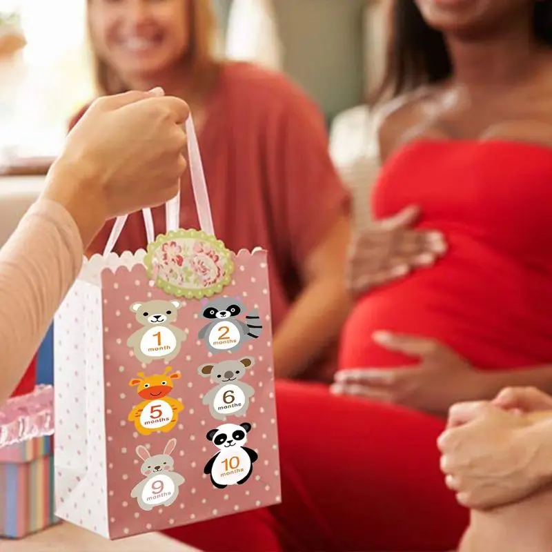 

1-12 Months Baby Monthly Milestone Sticker Baby Photography Props Photo Stickers F3ME