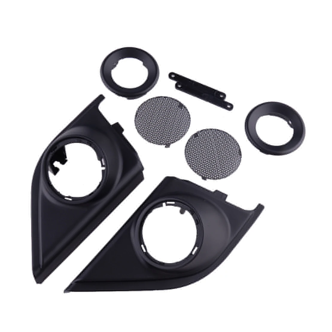 1 пара передняя дверь ВЧ Колонки Крышка Панель отделка комплект литье черного