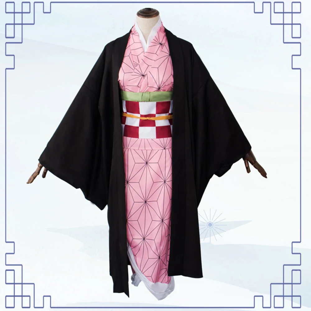 Костюм для косплея камадо незуко из аниме рассекающий демонов кимоно без Yaiba