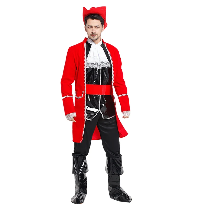 Пиратский капитан для косплея костюмы с обувью шляпа на Хэллоуин Рождество