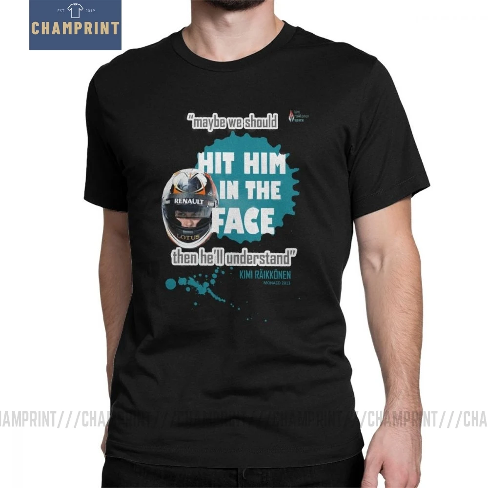 Футболка Him In The Face для мужчин Повседневная футболка Kimi Raikkonen Iceman Legend большой