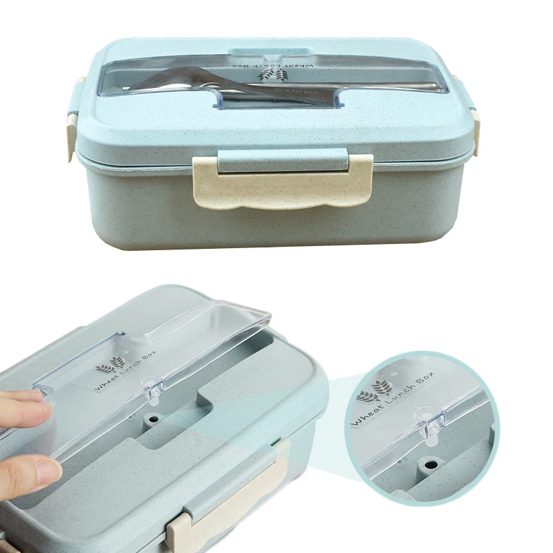 1 шт. Ланч-бокс ведро для еды контейнер пшеничная солома пикника кемпинга на