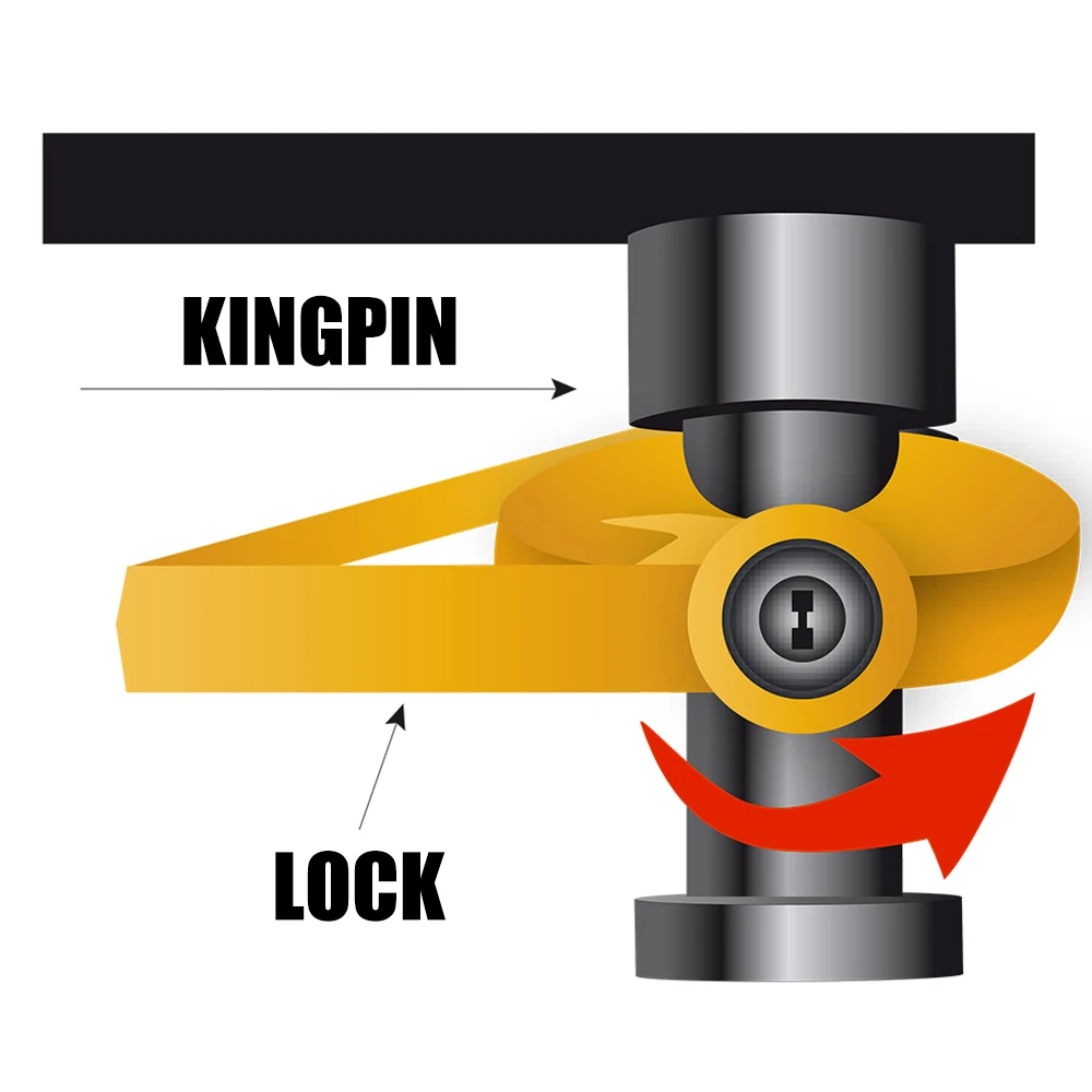 Замок King Pin из сплава для трактора прицепа блокировка сцепного колеса Rv|Замки и