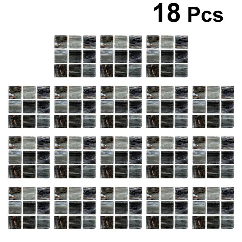 18pcs PVC Tile Sticker Imitation Splice Design Pasters Self-Adhesive Wall Decals For Kitchen Bathrooom | Дом и сад