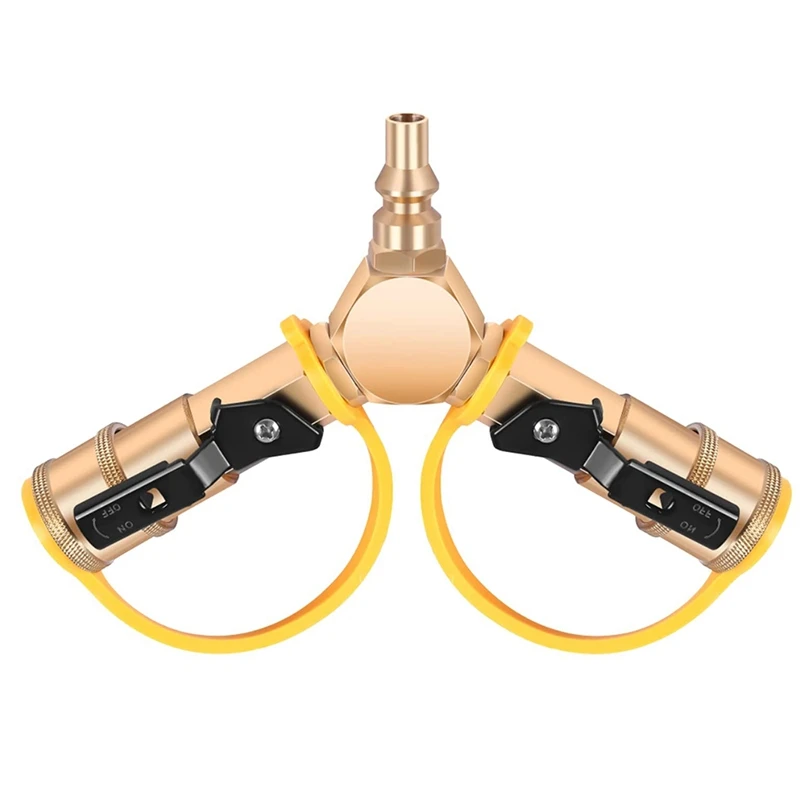 

Лидер продаж, 1,5-дюймовый Y-Сплиттер быстрого подключения RV пропан, адаптер с запорным клапаном, полная пробка, 2-ходовой газовый адаптер LP дл...