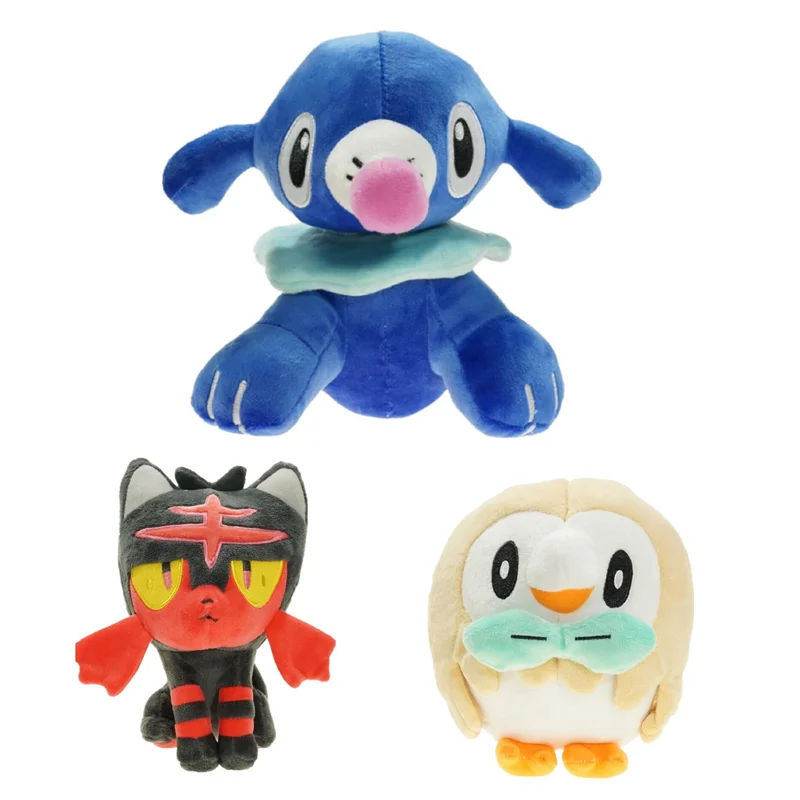 

3style Pokemon popplio Litten Rowlet Plush Toy Cartoon Anime Stuffed animal Collection Plush Doll Birthday Gift For Children