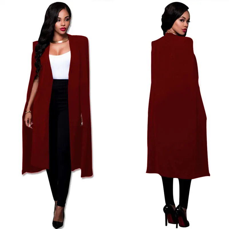 Женский длинный кардиган без рукавов однотонный жакет с лацканами для офиса 2021