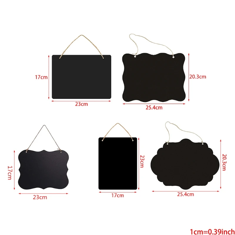 

Rustic Chalkboard Hanging Signs Double Sided for standard Chalk Message Board fo