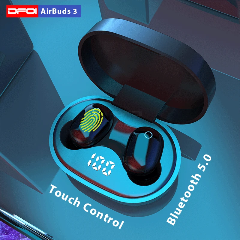 Bluetooth наушники DFOI AirBuds 3 беспроводные AirDot 5 0 гарнитура Trun вкладыши с сенсорным