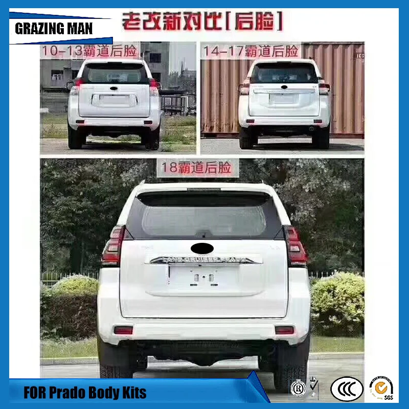 Комплекты кузова автомобиля для Prado Land Cruiser 2010 Upgrade 2018 2019 2020 FJ150 бампер|Навесы и