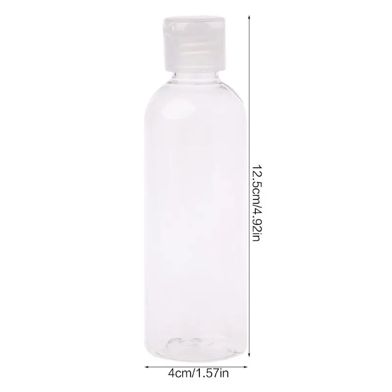 

100MlClear Flip Top Cap Refillable Bottle Transparent Small Simple Empty Bottles