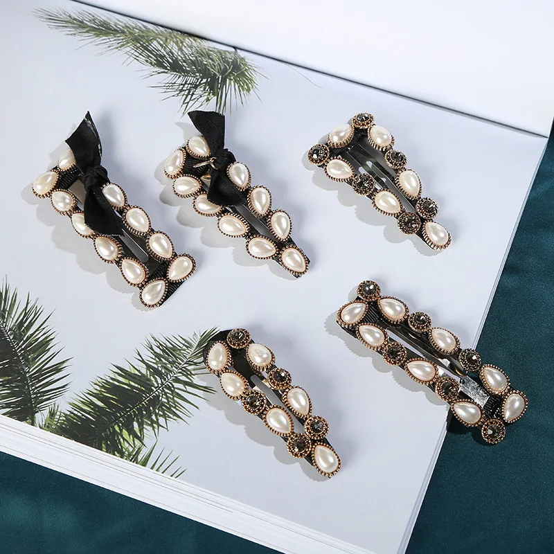 

2021 Fashion Hair Clip Women Girls Elegant Design Triangular Star Round Barrette Stick Hairpin Hair Pins Ponytail Head Accessory