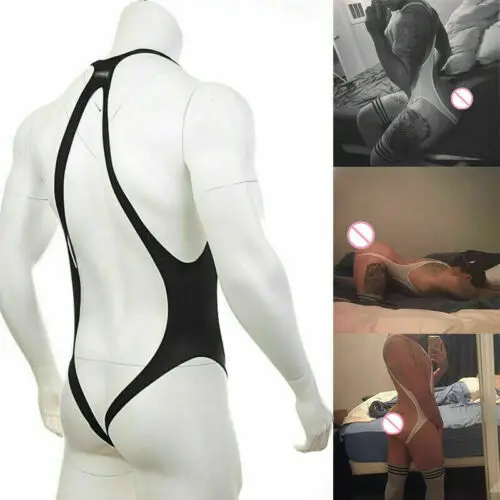 

Men Backless Leotard Underwear Jumpsuits Wrestling Singlet Bodysuit Bondage New