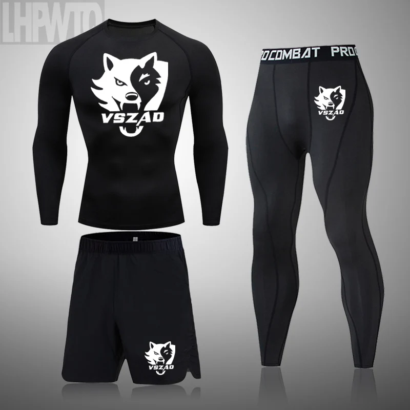 

New Winter Thermo Underwear 4XL Gym Joggers Sport Under Wear Track Suit Men Quick Dry T Shirt Leggings Compression Tights Run