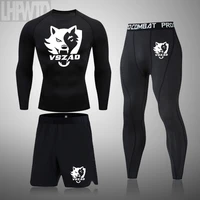 new winter thermo underwear 4xl gym joggers sport under wear track suit men quick dry t shirt leggings compression tights run