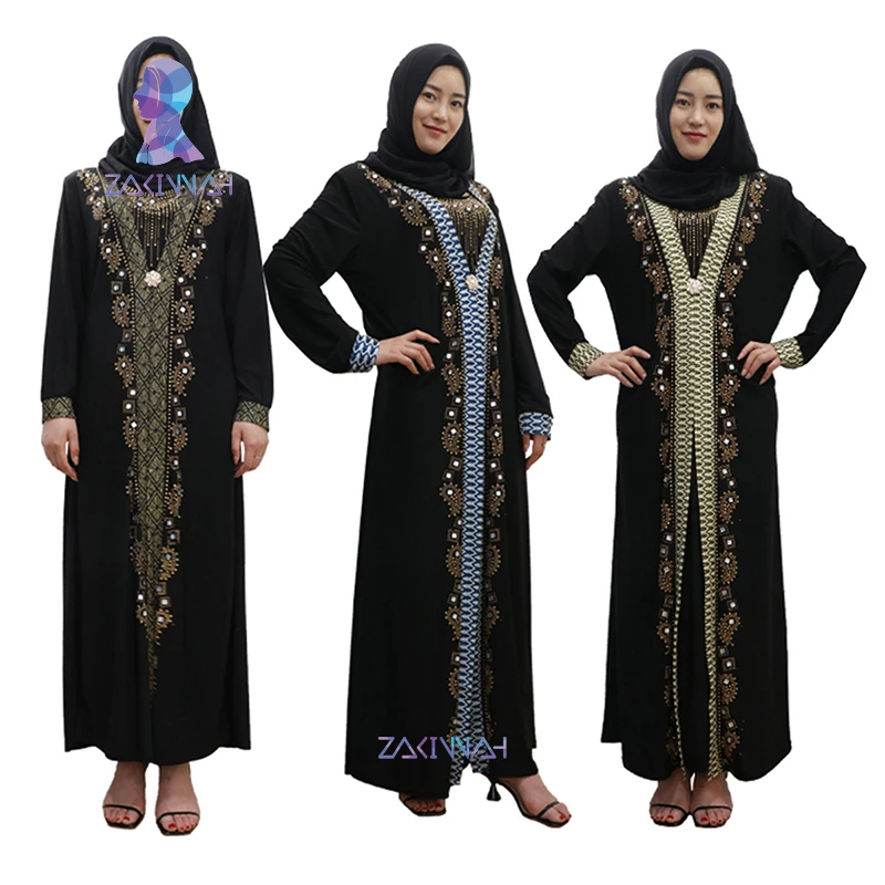 TC 8674 мусульманское женское платье модное Расшитое бисером Арабский исламский