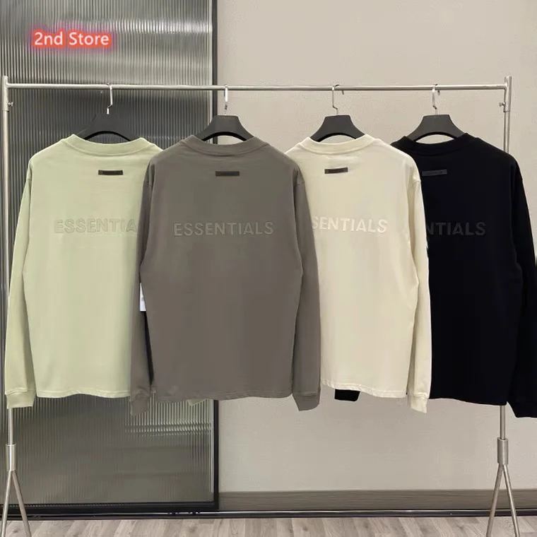 

Fw21 new autumn men's long sleeve Sweatshirt Jerry Lorenzo back color rubber letter hip hop loose Unisex oversize long sleeve
