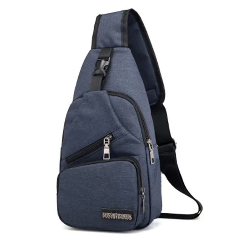 

Fashion Shoulder Crossbody Chest Bag USB Charging Chest Bag Leisure travel pouch 817