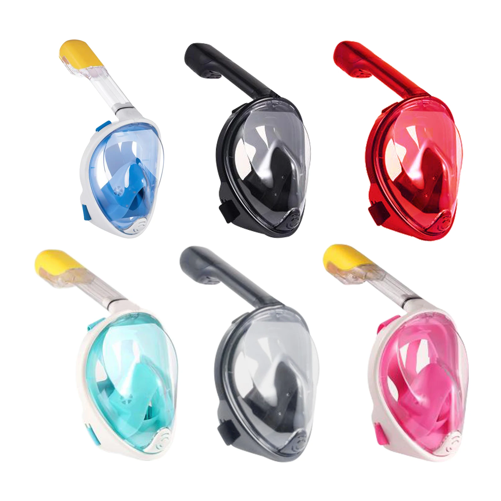 

Scuba Snorkeling Set Full Face Anti Fog Mask Anti-leakage Underwater Diving Face Protector For Adults Swimming Snorkel Mask Set